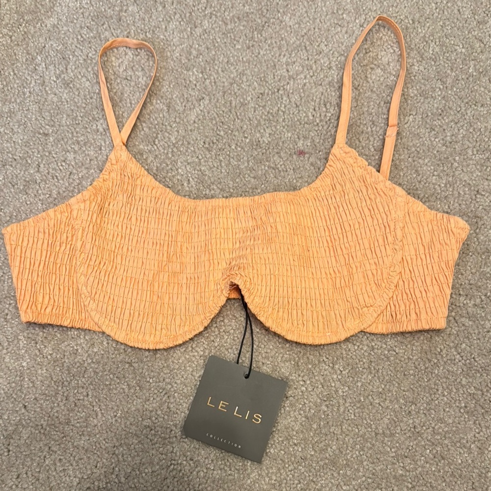 Le Lis Orange Bikini Top